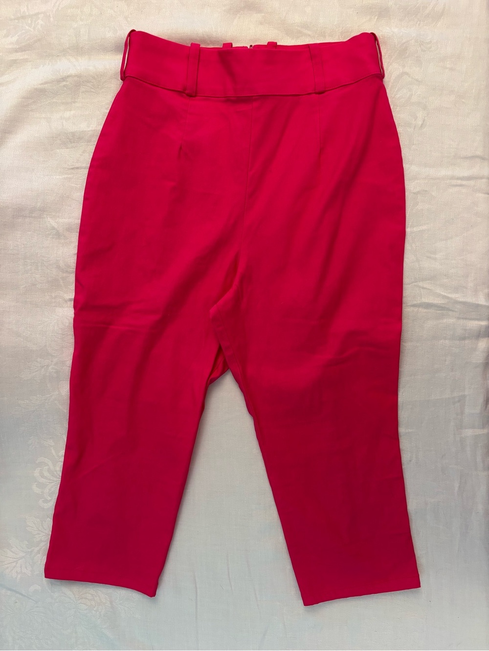 Deadly Dames Crybaby Pink High Rise Capri Pants Rockabilly Pinup Retro Large